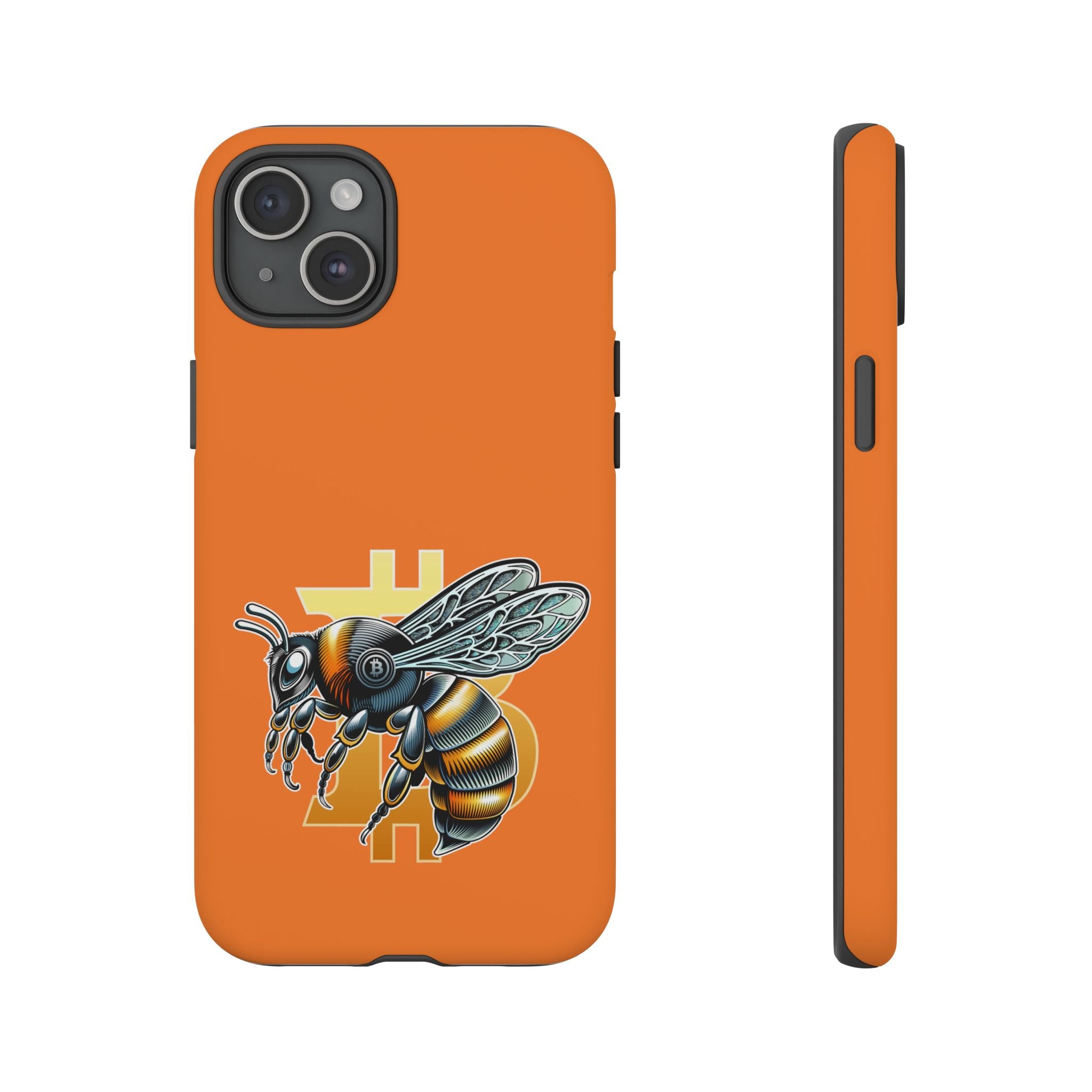 "CypherHornet-Bitcoin" Designer Phone Case - Bright Orange Protective Smartphone Cover | Crypto Gift