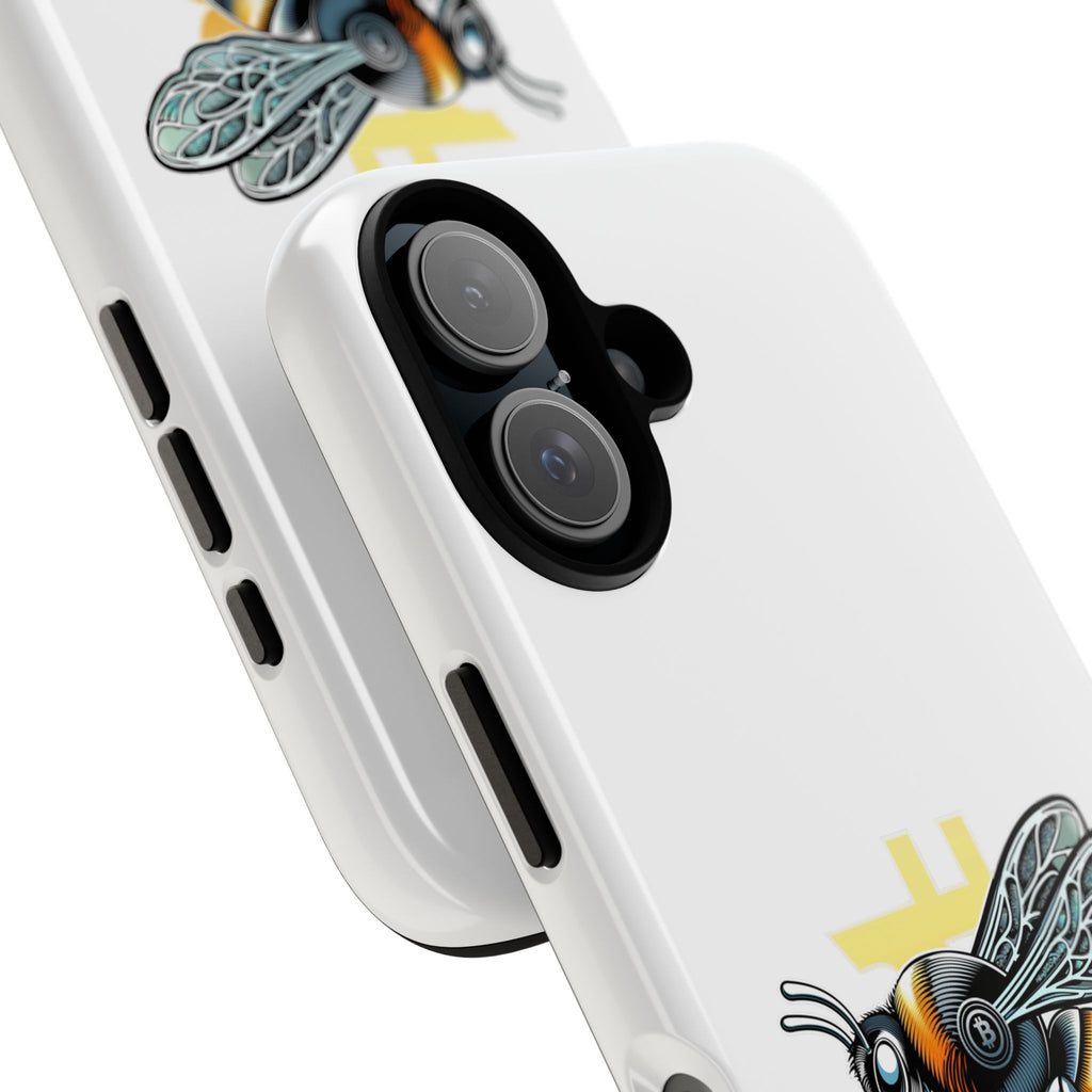 Bitcoin*Wasp Phone Case — Crypto Honeycomb Protective Tough Case | Crypto Gift