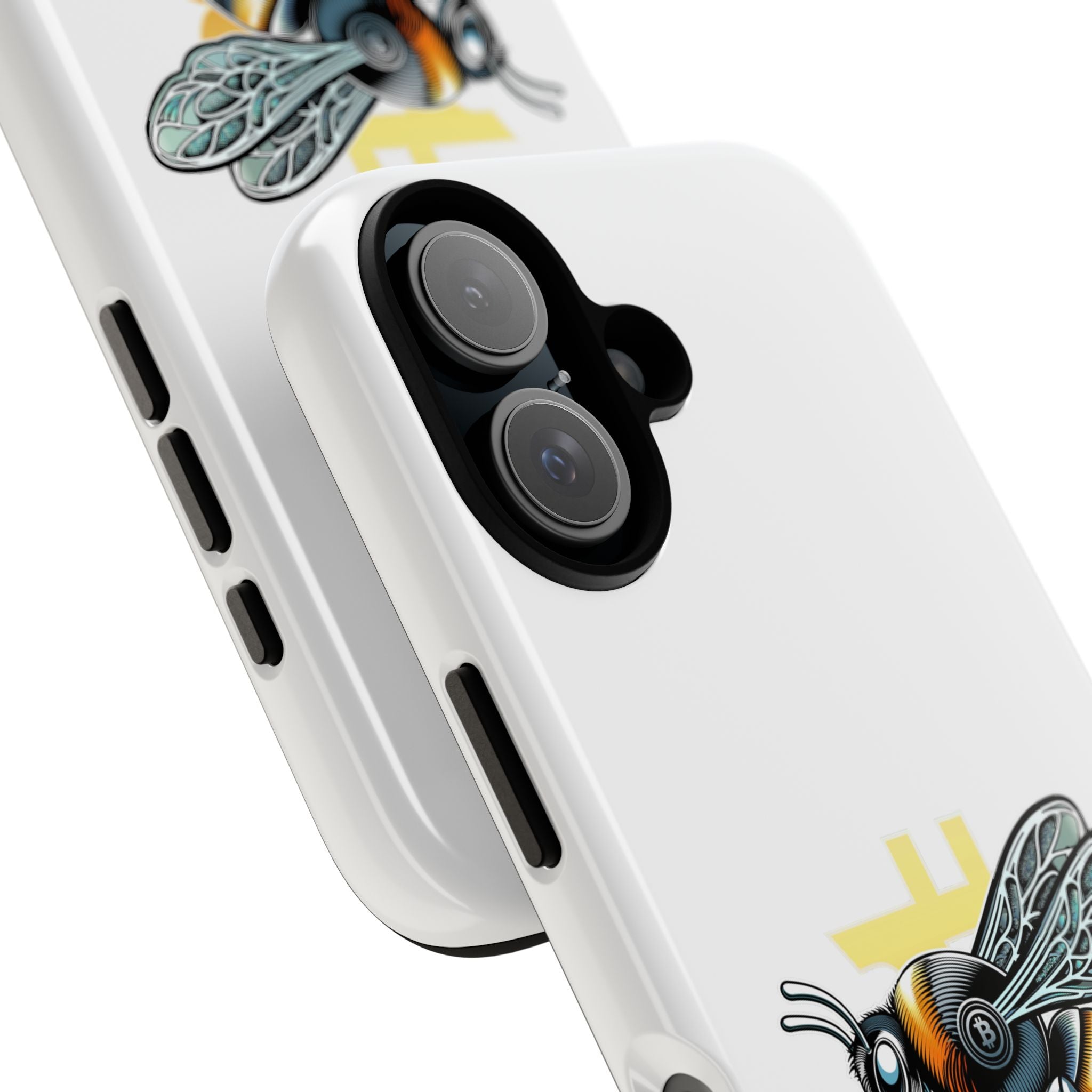 Bitcoin*Wasp Phone Case — Crypto Honeycomb Protective Tough Case | Crypto Gift