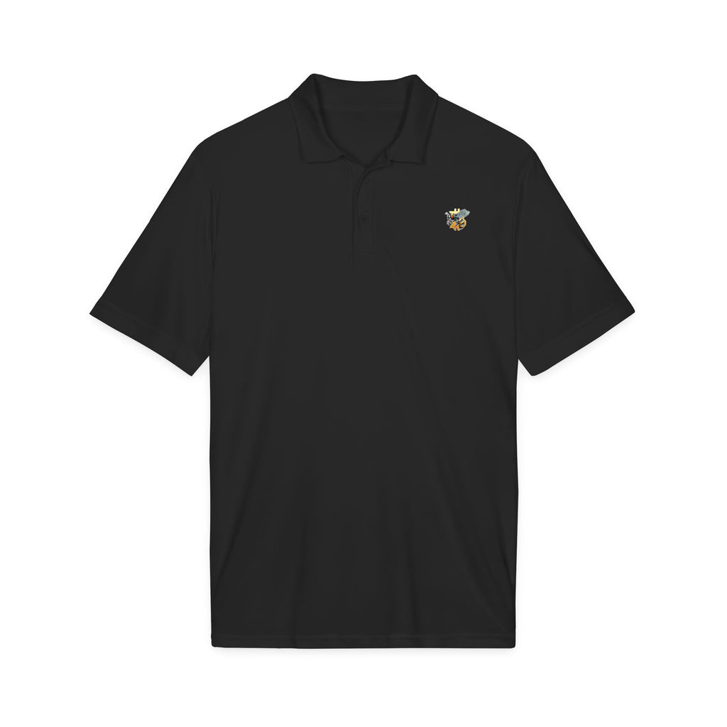 "CypherHornet-Bitcoin" Discrete Embroidered Logo Polo Shirt — Moisture-Wicking Performance Golf & Work Polo | Crypto Gift 213