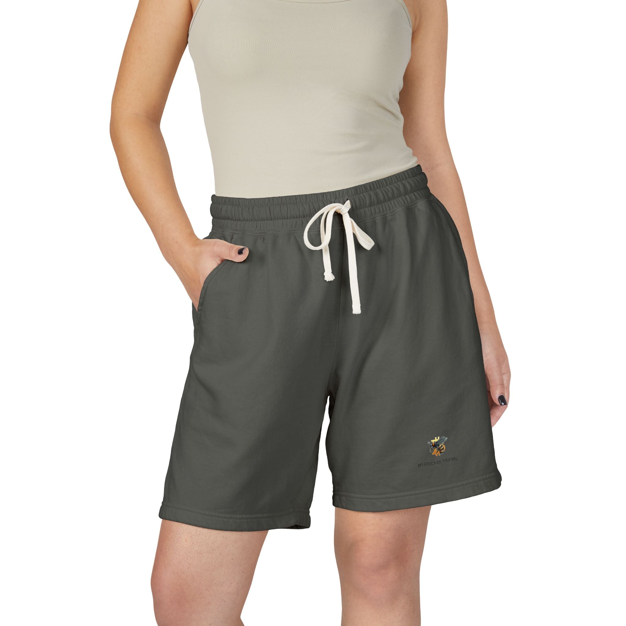 Bitcoin/CypherHornet  #1 Pocket Money - Lightweight Knock Around - Garment-Dyed - Fleece Sweat Shorts | Crypto Gift 42