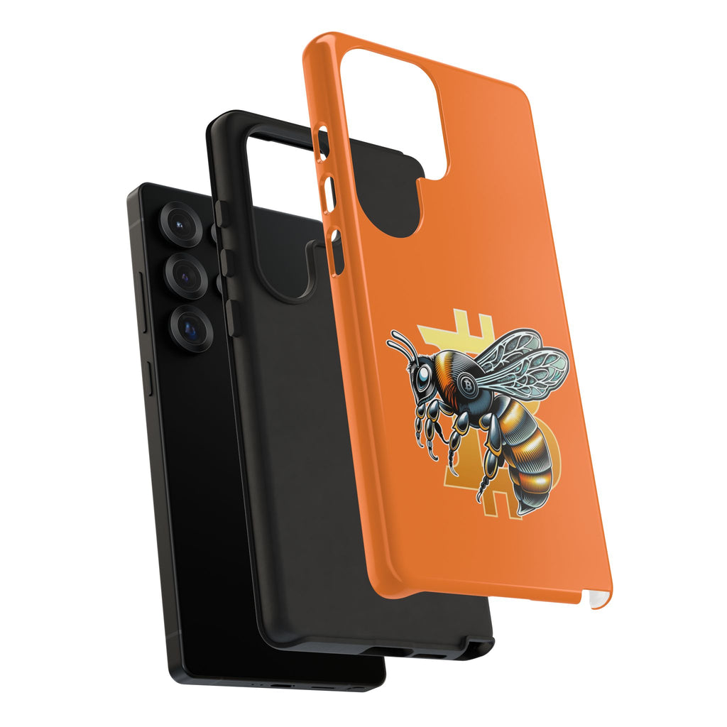 "CypherHornet-Bitcoin" Designer Phone Case - Bright Orange Protective Smartphone Cover | Crypto Gift