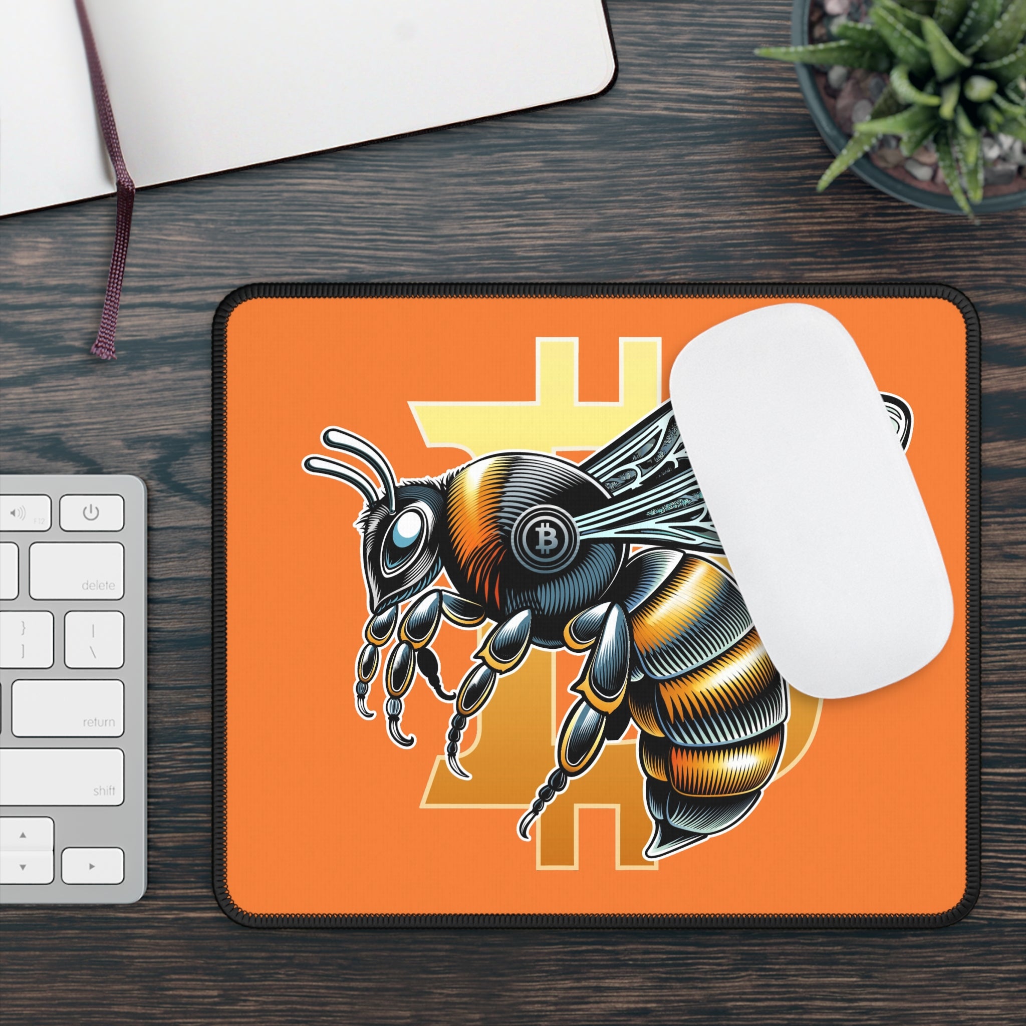 Bitcoin*Wasp Gaming Mouse Pad —Desk Mat for Gamers & Traders | Crypto Gift