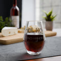 HODL HODL * DIAMOND HANDS  |  Stemless Wine Glass - Vintage Campus Design, 11.75 oz  | Crypto Gift 245