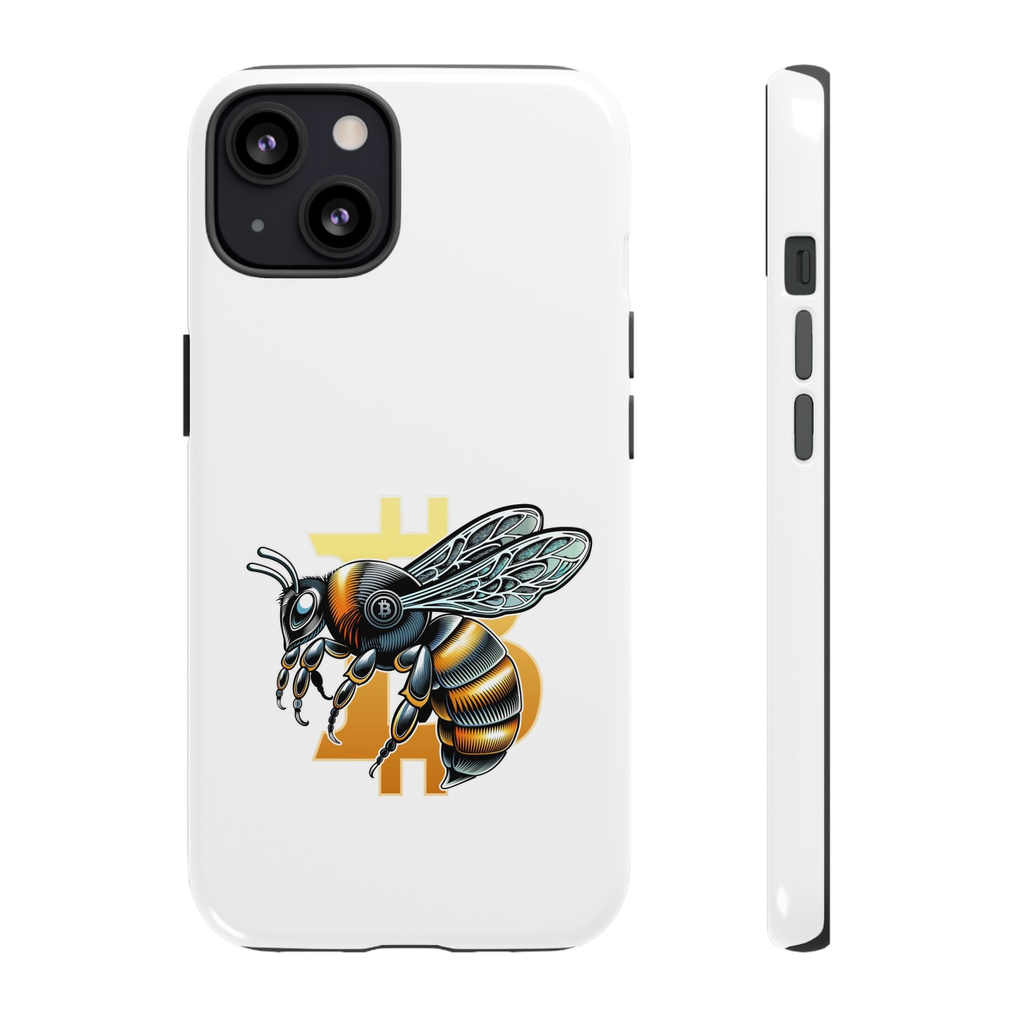 Bitcoin*Wasp Phone Case — Crypto Honeycomb Protective Tough Case | Crypto Gift
