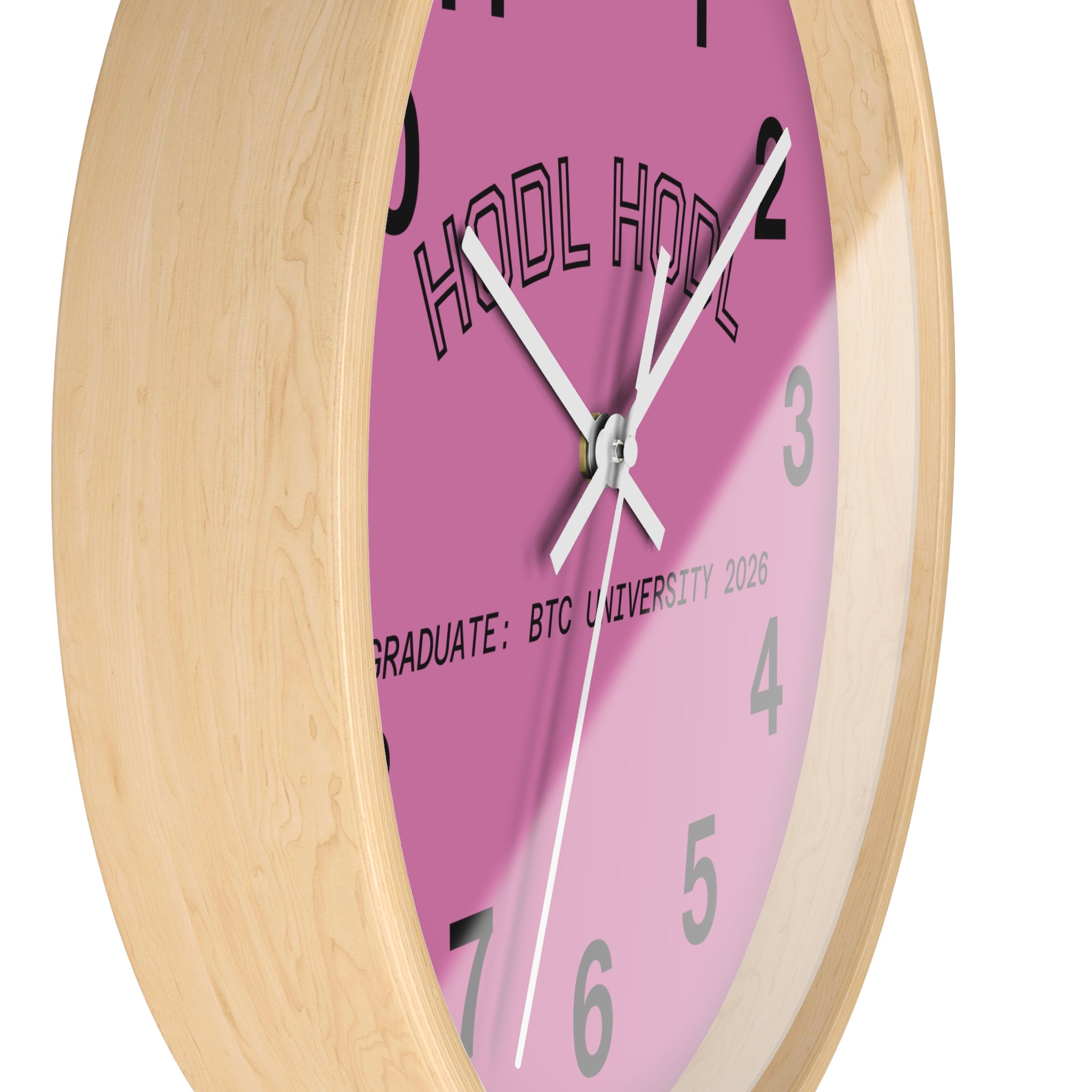 HODL HODL * Graduate: BTC University 2026 * Purple Black Hands Wall Clock — Crypto-Themed Home Decor Gift | Crypto Gift 198