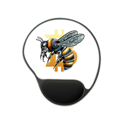 "Bitcoin/CypherHornet" Bold Custom Logo - Work or Gamer Mouse Pad with Wrist Rest | Crypto Gift 138
