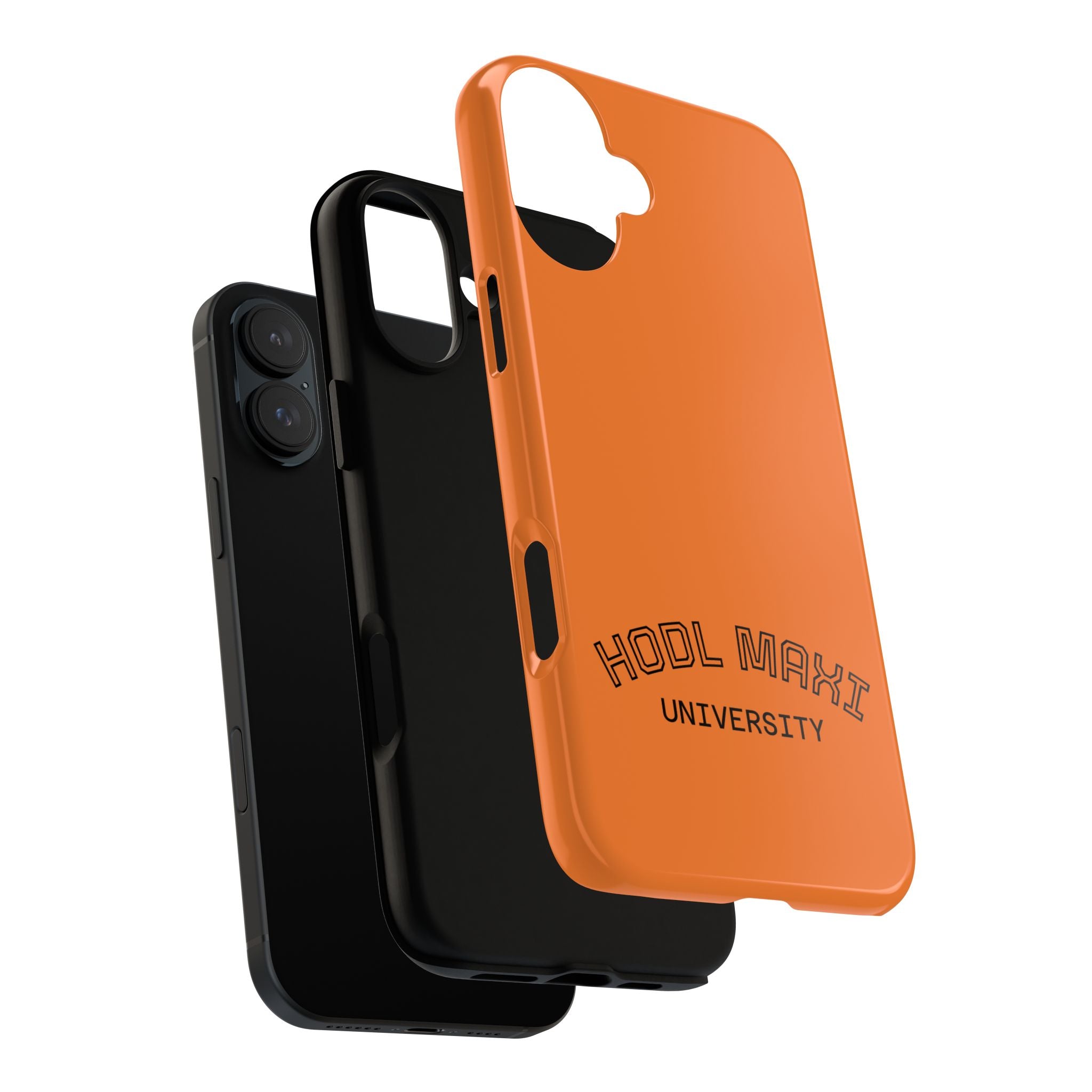 HODL MAXI University Phone Case — Orange Protective Crypto Design