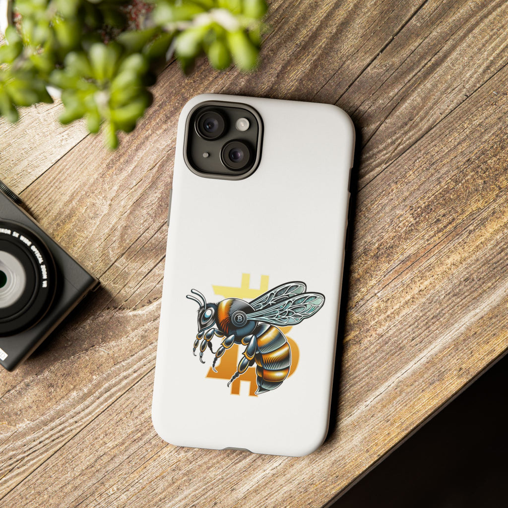 Bitcoin*Wasp Phone Case — Crypto Honeycomb Protective Tough Case | Crypto Gift