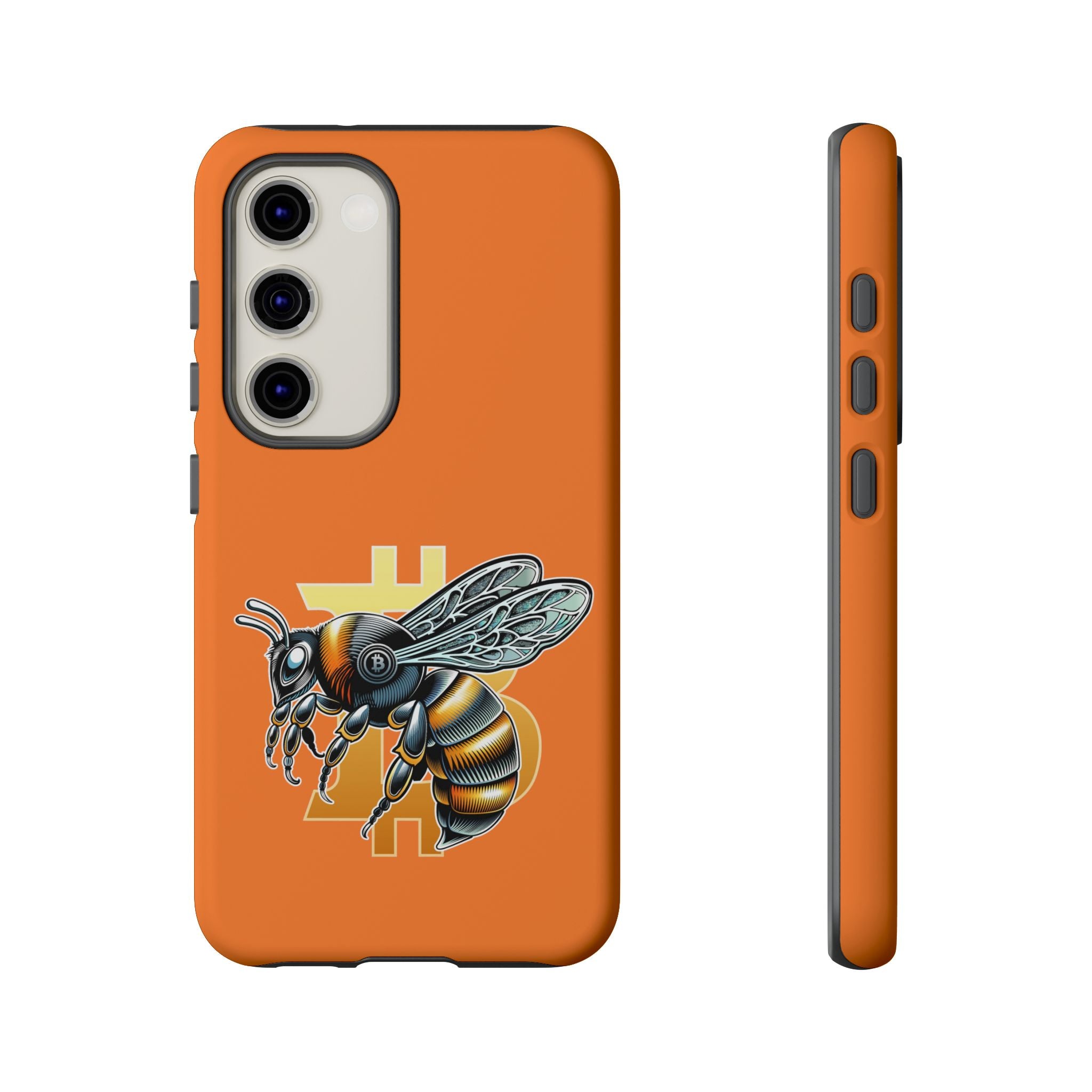 Bitcoin*Wasp Designer Phone Case - Bright Orange Protective Smartphone Cover | Crypto Gift