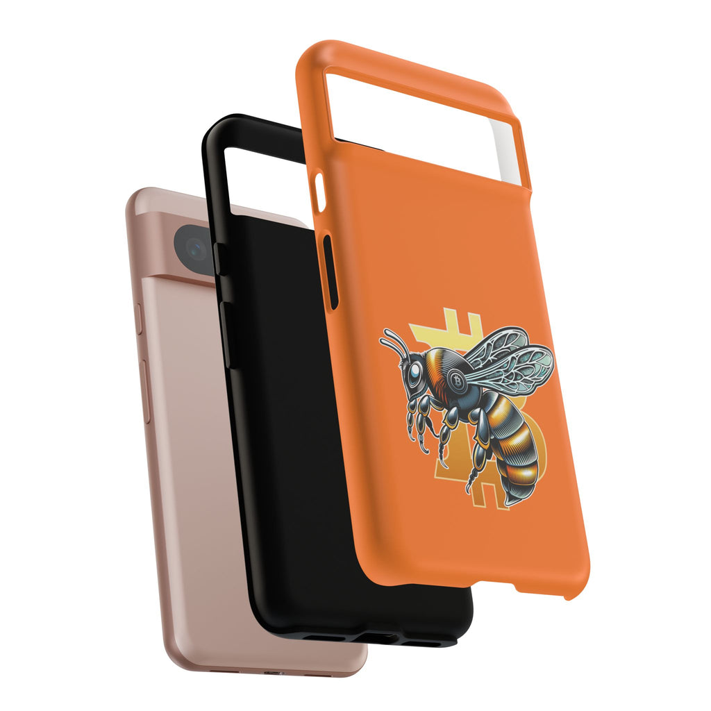 "CypherHornet-Bitcoin" Designer Phone Case - Bright Orange Protective Smartphone Cover | Crypto Gift