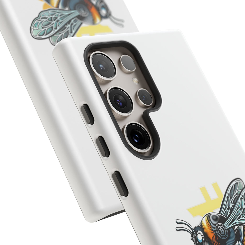 Bitcoin*Wasp Phone Case — Crypto Honeycomb Protective Tough Case | Crypto Gift