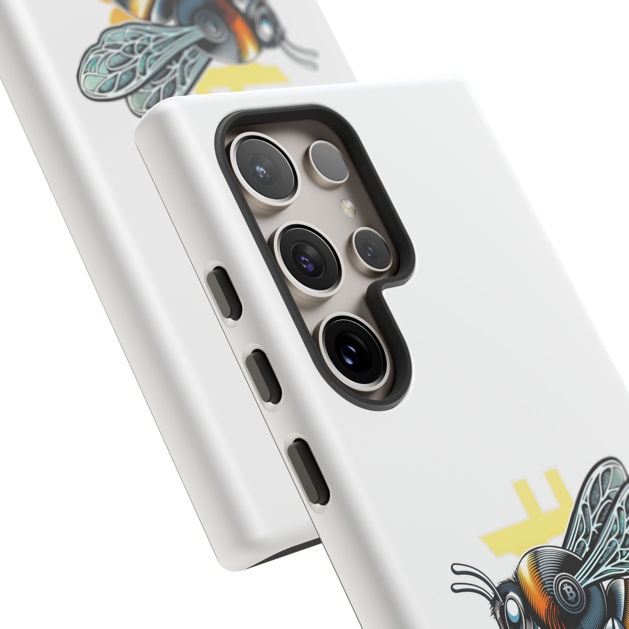 Bitcoin*Wasp Phone Case — Crypto Honeycomb Protective Tough Case | Crypto Gift