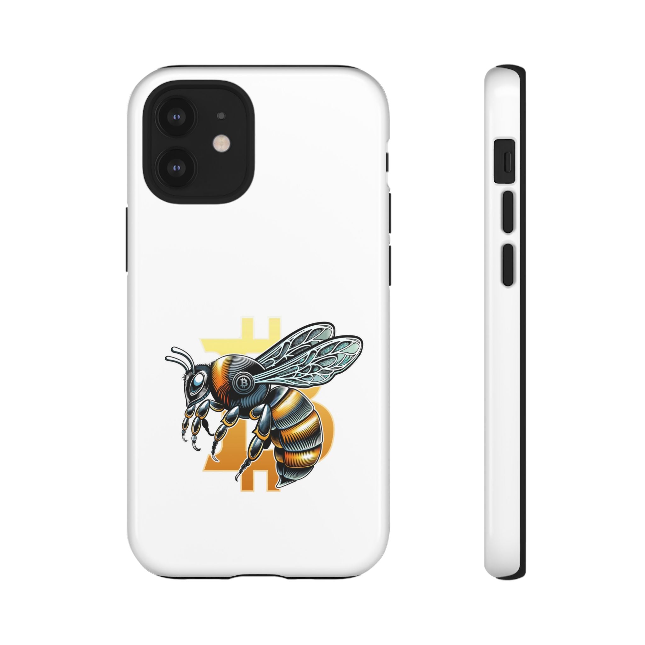 Bitcoin*Wasp Phone Case — Crypto Honeycomb Protective Tough Case | Crypto Gift
