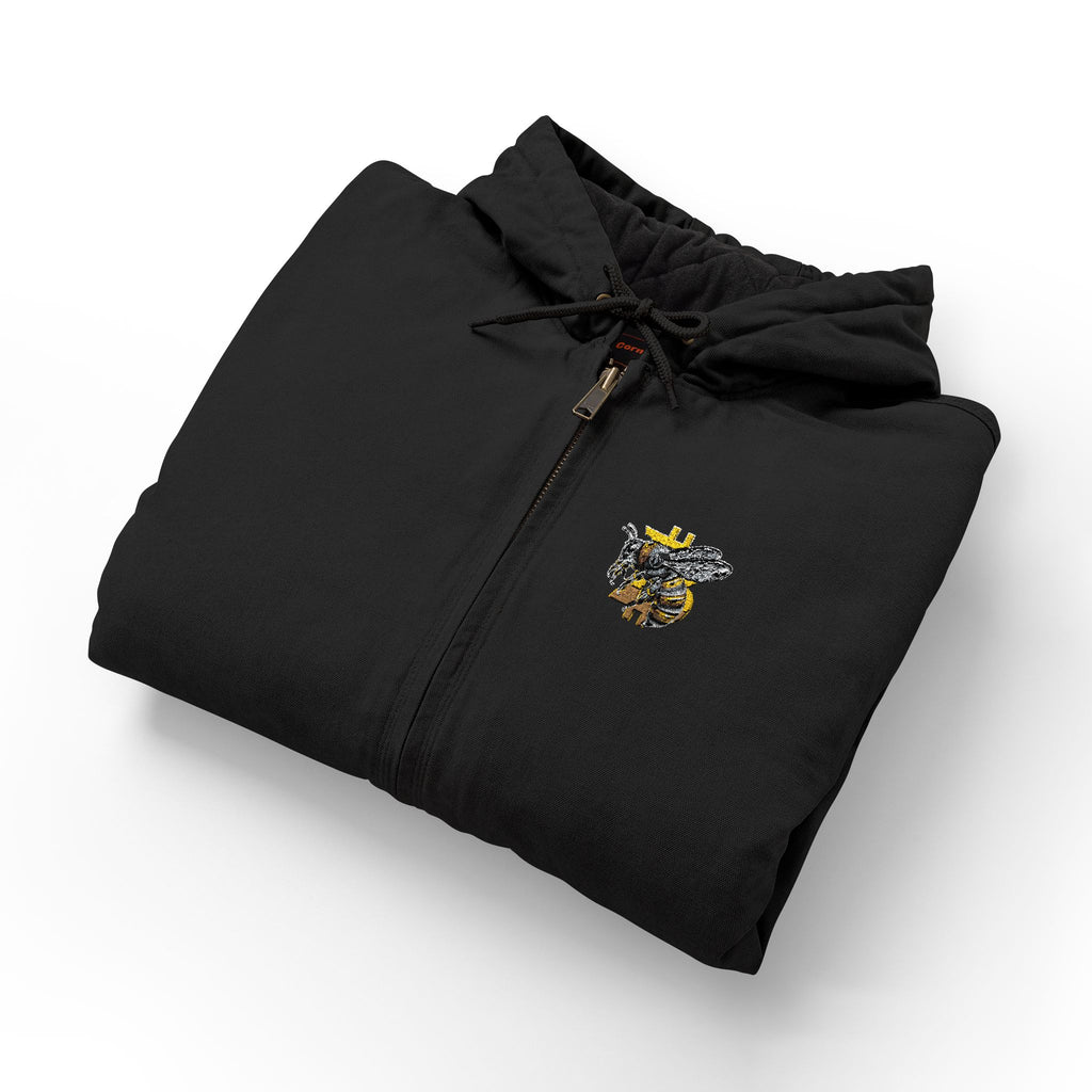 "Bitcoin/CypherHornet" Embroidered Custom Logo Work Jacket - CornerStone Duck Cloth Hooded Coat | Crypto Gift 82
