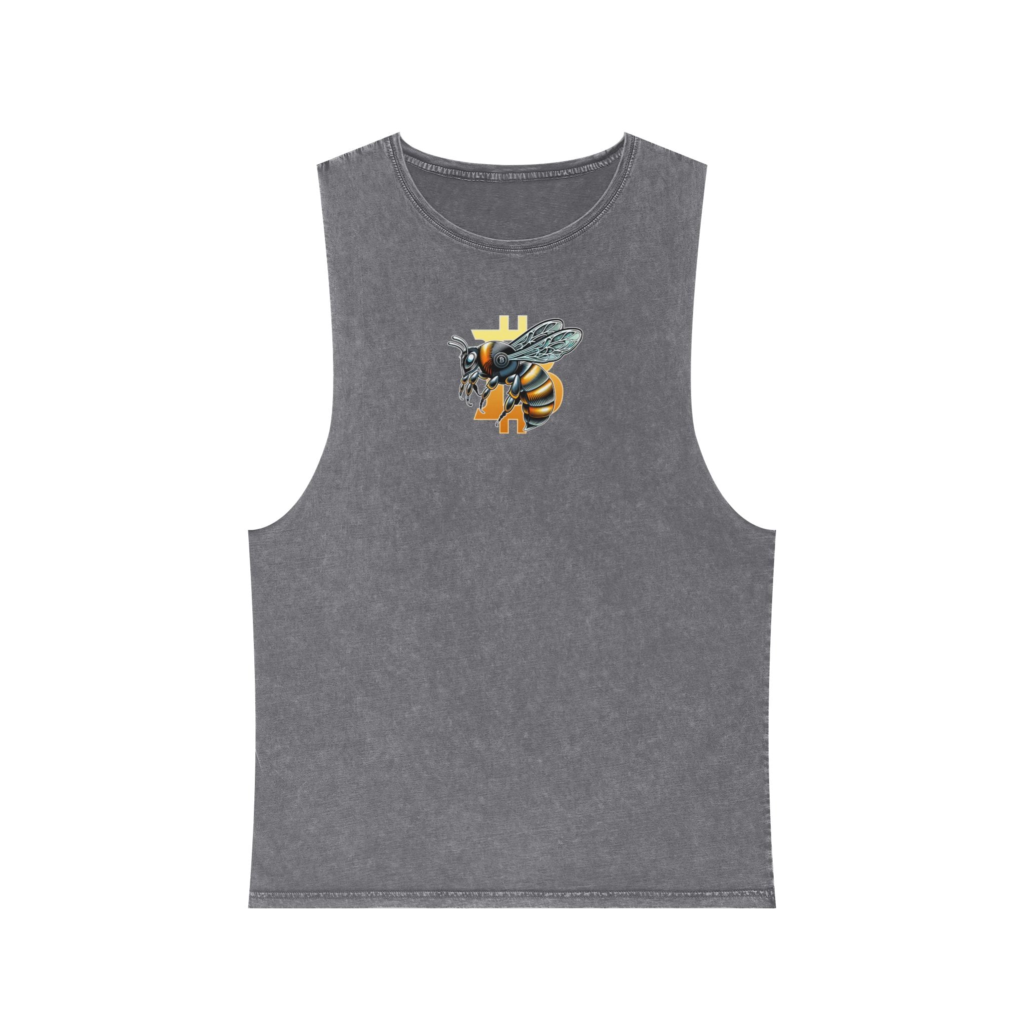 Bitcoin/CypherHornet" Bold Logo - Unisex Moon Harbor Stonewash Deep Underarm Tank Top | Crypto Gift 13