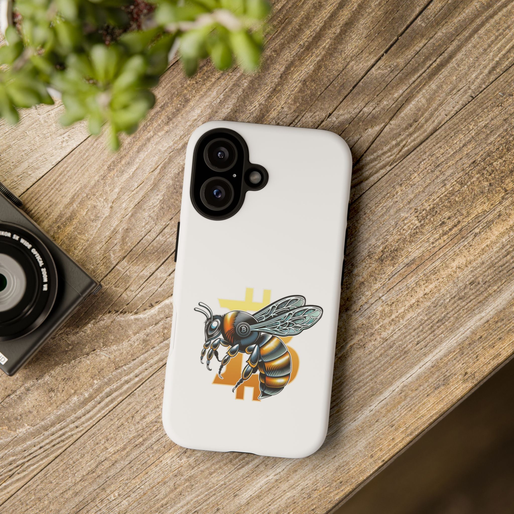 Bitcoin*Wasp Phone Case — Crypto Honeycomb Protective Tough Case | Crypto Gift