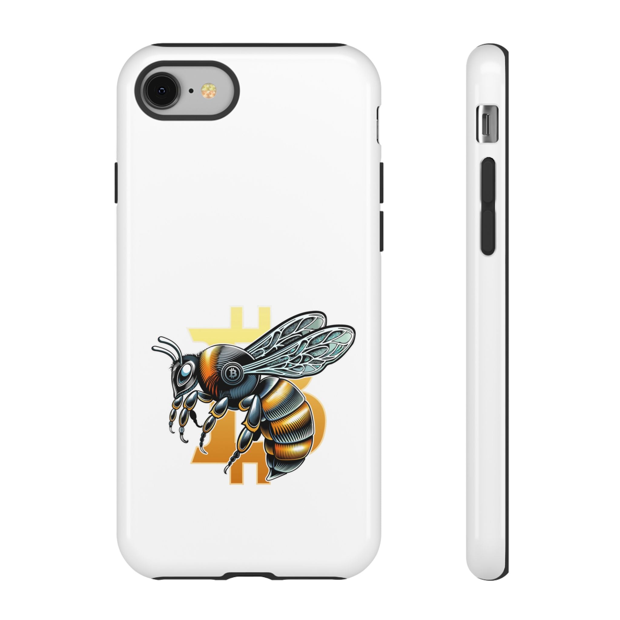 Bitcoin*Wasp Phone Case — Crypto Honeycomb Protective Tough Case | Crypto Gift
