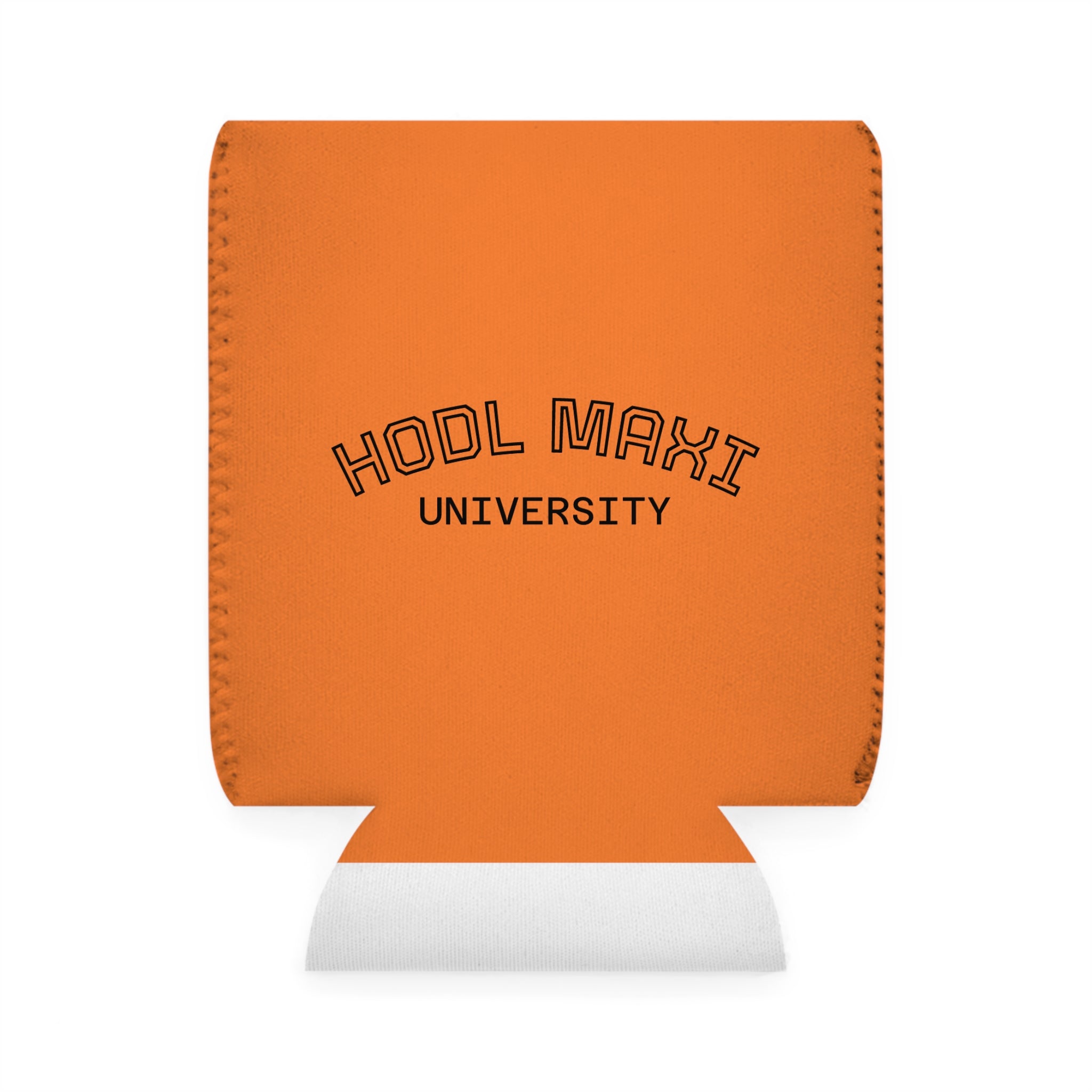 "HODL'n ON Class of 2026" Bitcoin Can Cooler Sleeve — Orange Neoprene Beer Koozie | Crypto Gift