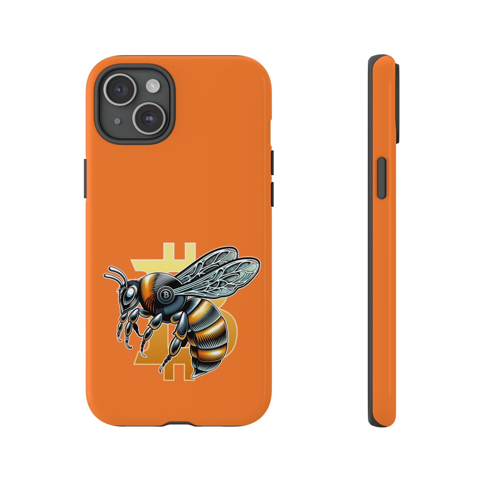 "CypherHornet-Bitcoin" Designer Phone Case - Bright Orange Protective Smartphone Cover | Crypto Gift