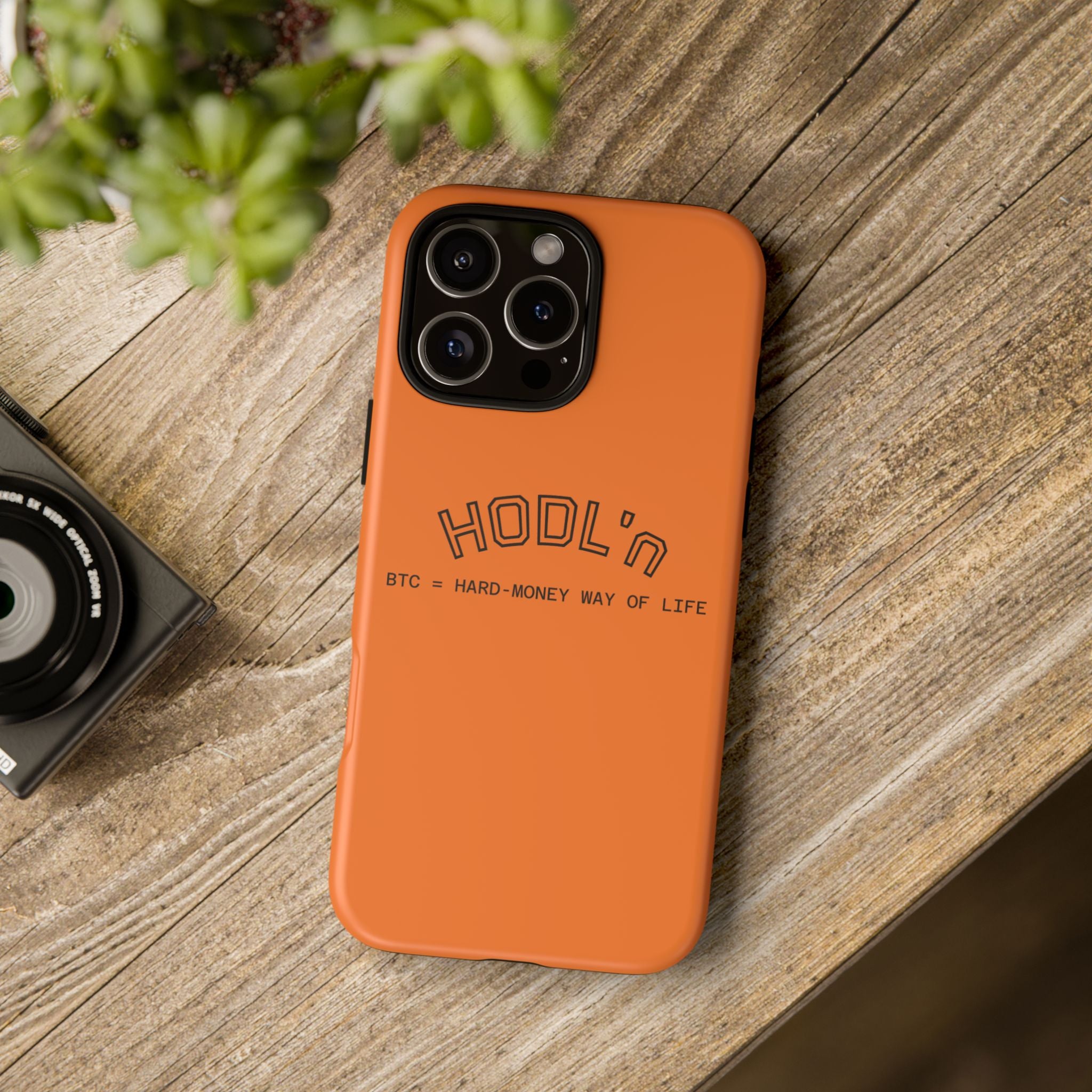 HODL HODL  BTC = HARD-MONEY WAY OF LIFE"  Bitcoin Orange Tough Phone Case | Crypto Gift