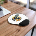 Bitcoin-Wasp Mouse Pad with Wrist Rest — Desk Pad | Crypto Gift
