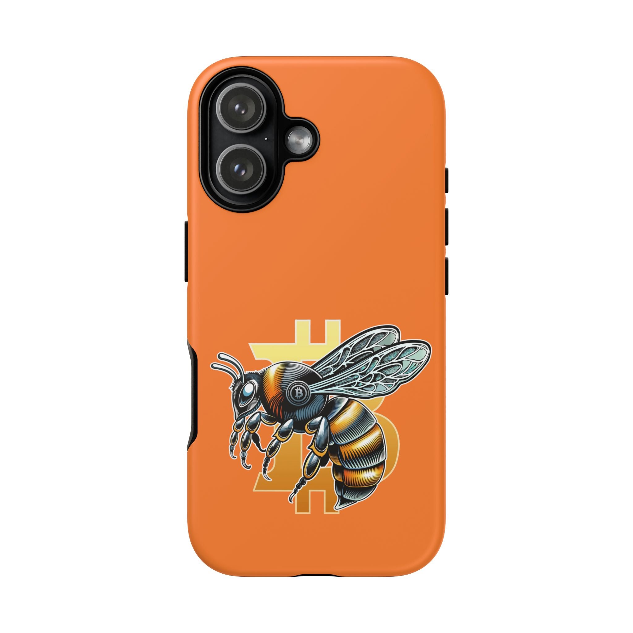 "CypherHornet-Bitcoin" Designer Phone Case - Bright Orange Protective Smartphone Cover | Crypto Gift