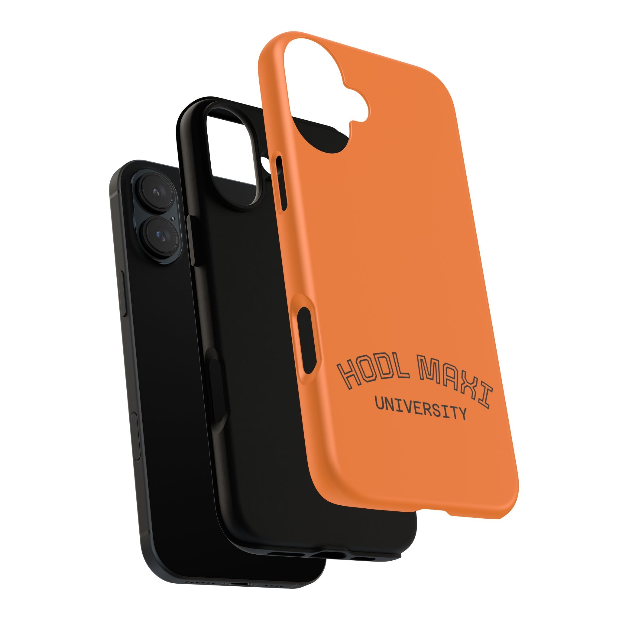 HODL MAXI University Phone Case — Orange Protective Crypto Design