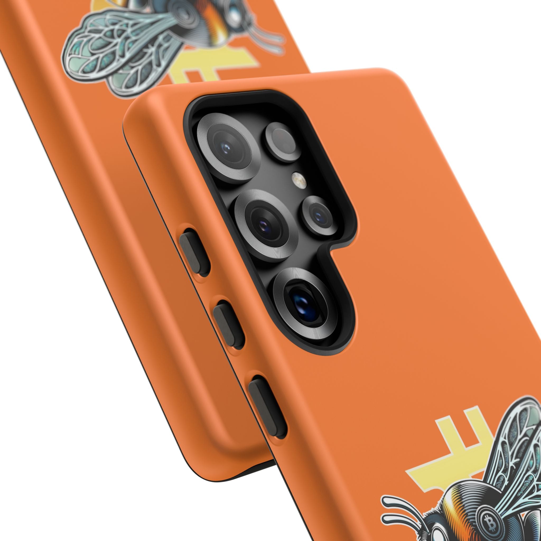 "CypherHornet-Bitcoin" Designer Phone Case - Bright Orange Protective Smartphone Cover | Crypto Gift