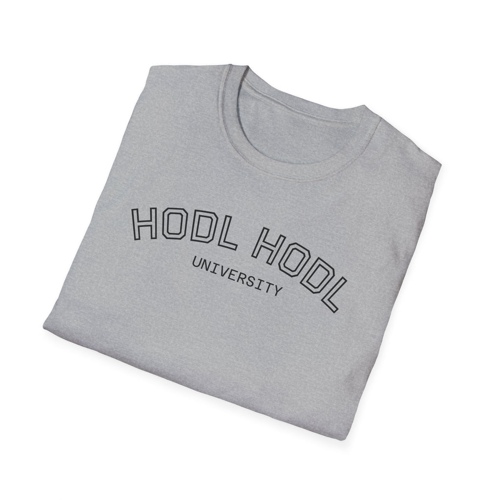 "HODL HODL" University BITCOIN T-Shirt — Crypto HODL Funny College Tee | Crypto Gift