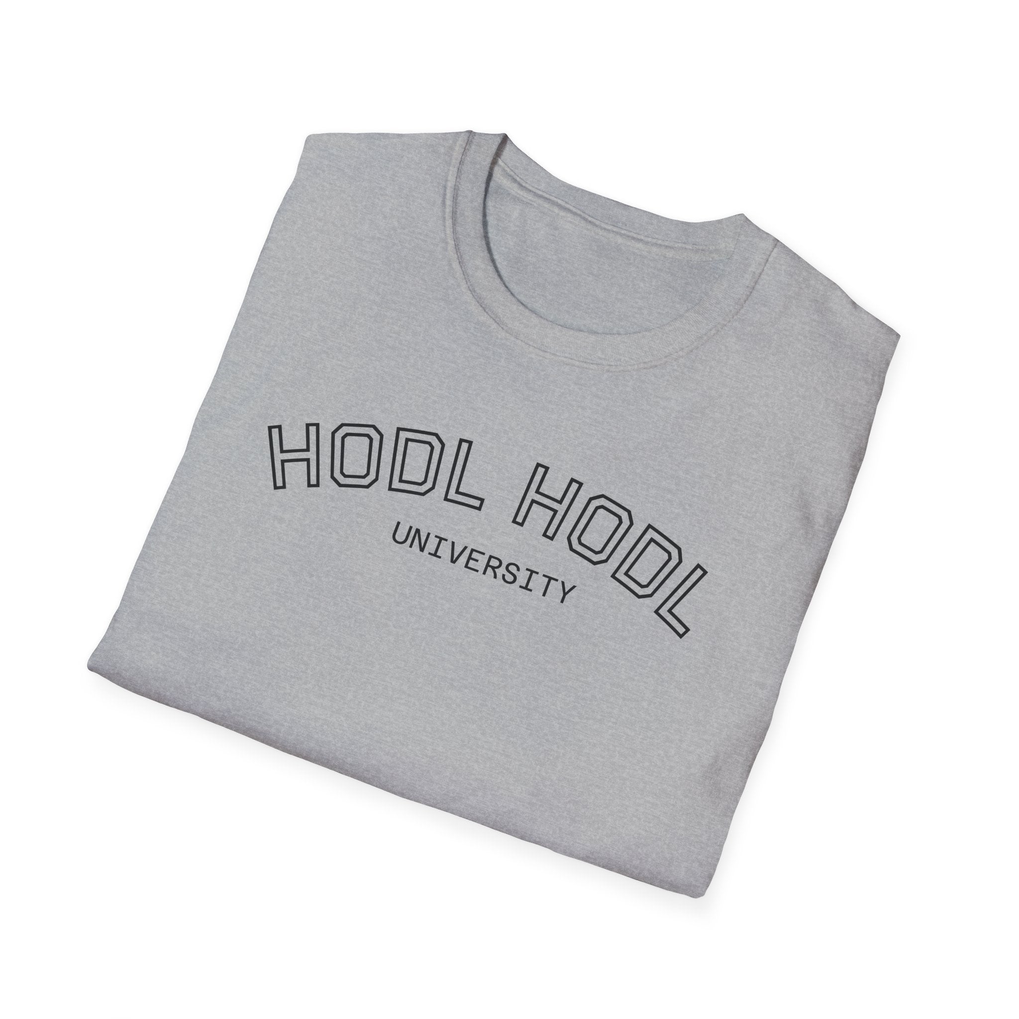 "HODL HODL" University BITCOIN T-Shirt — Crypto HODL Funny College Tee | Crypto Gift