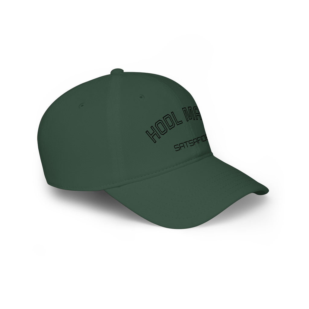"HODL MAXI SATSAFIED" — Low Profile Easy Wear Baseball Hat | Crypto Gift