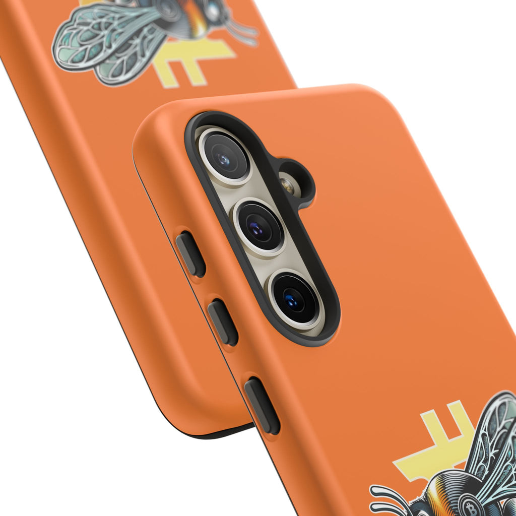 "CypherHornet-Bitcoin" Designer Phone Case - Bright Orange Protective Smartphone Cover | Crypto Gift
