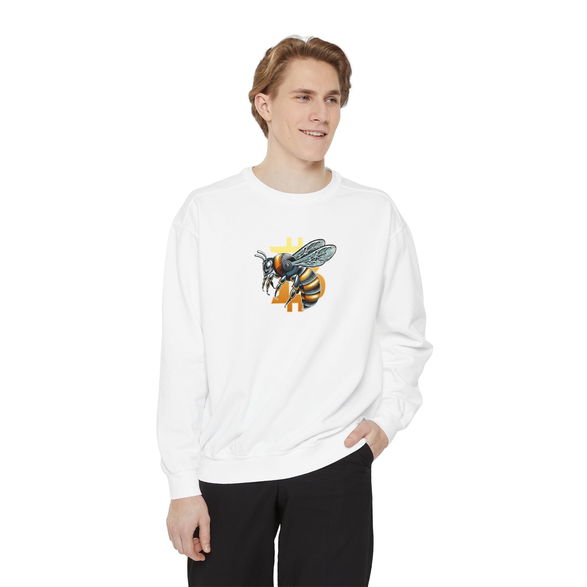 Bitcoin/CypherHornet - Bold Logo Graphic Sweatshirt — Super High Quality Comfort Color Crewneck | Crypto Gift 46