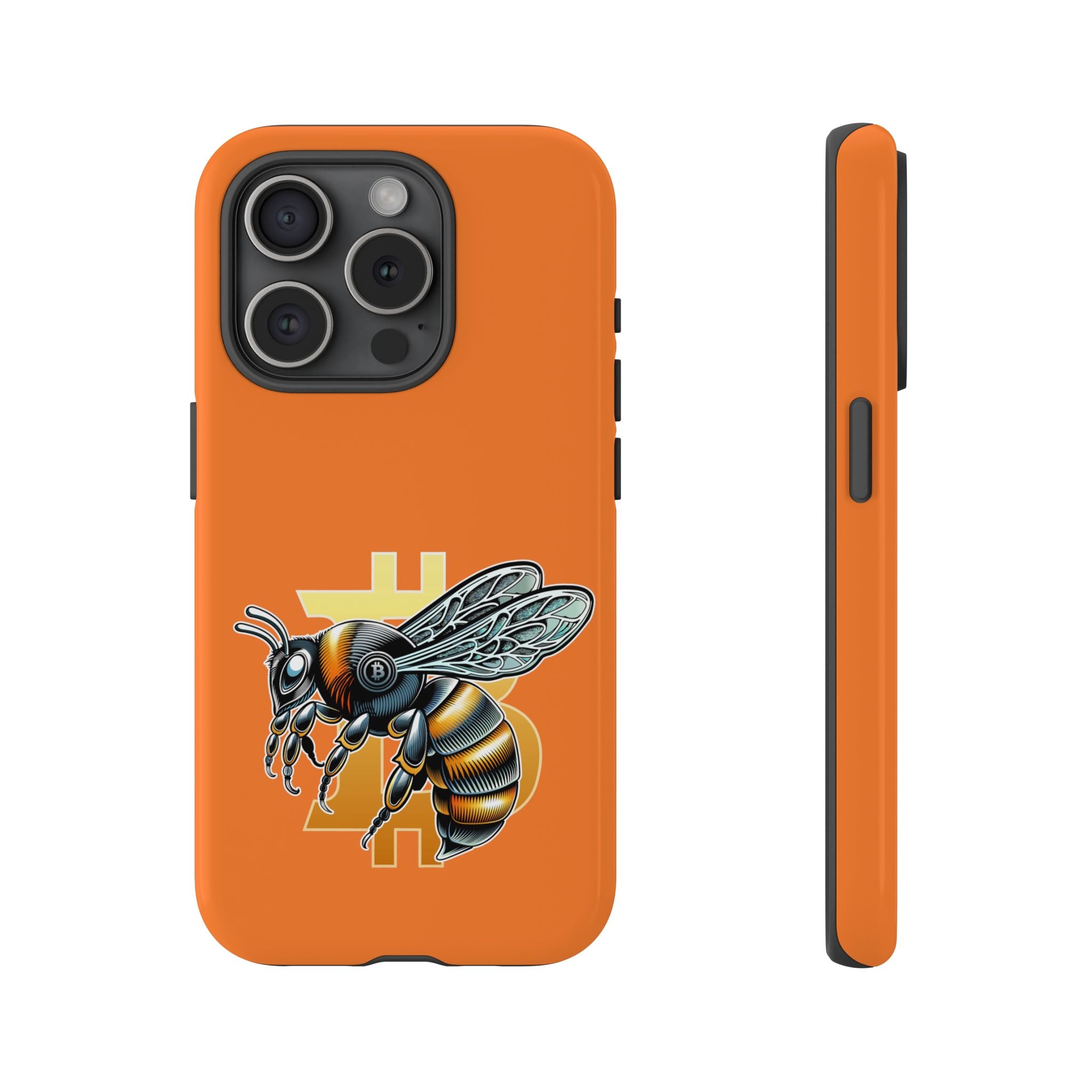 "CypherHornet-Bitcoin" Designer Phone Case - Bright Orange Protective Smartphone Cover | Crypto Gift