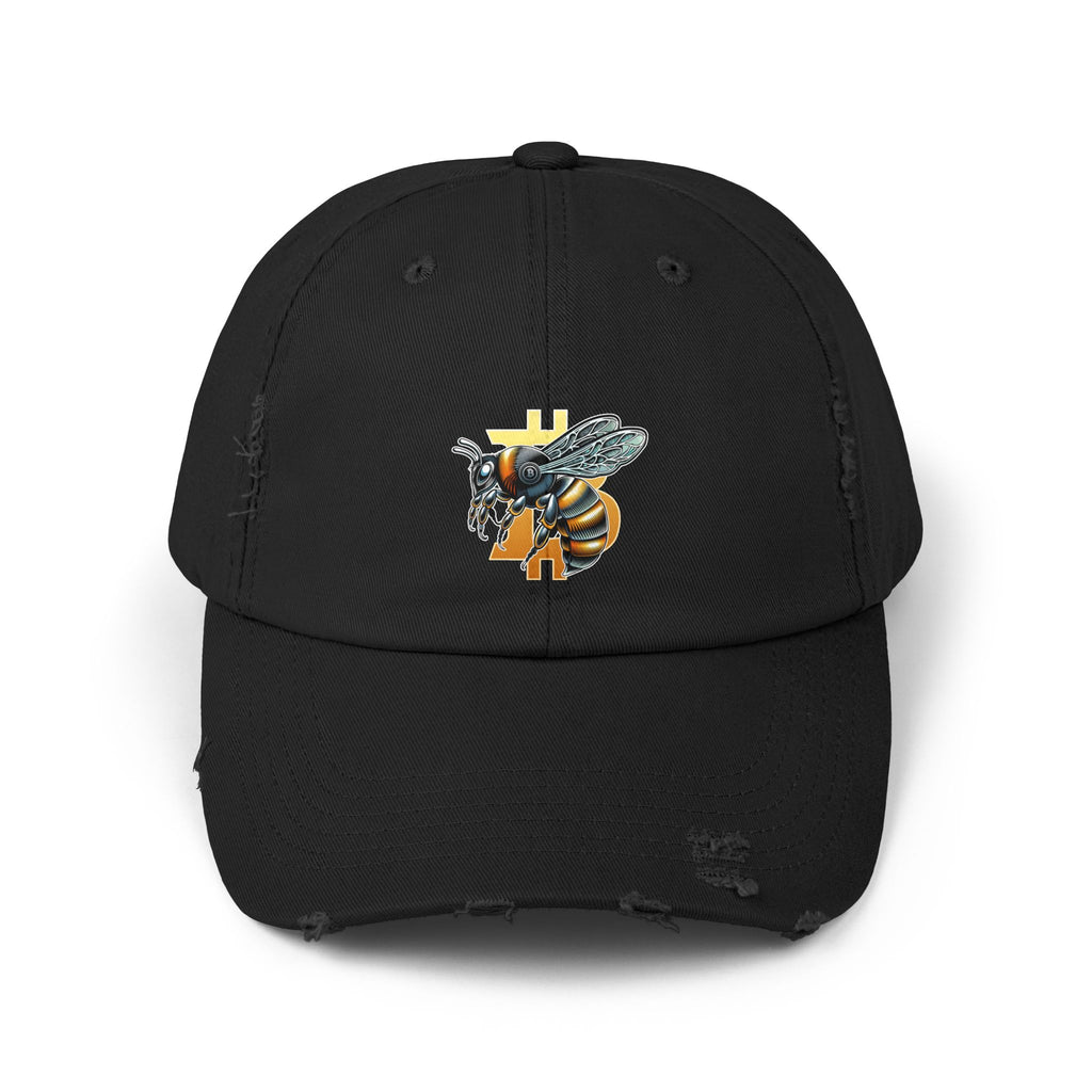 "CypherHornet-Bitcoin" Distressed Unisex Ball Cap |Crypto gift