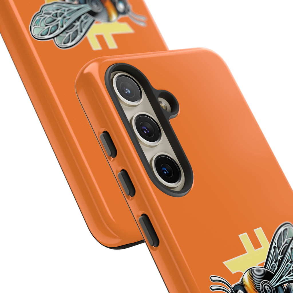"CypherHornet-Bitcoin" Designer Phone Case - Bright Orange Protective Smartphone Cover | Crypto Gift
