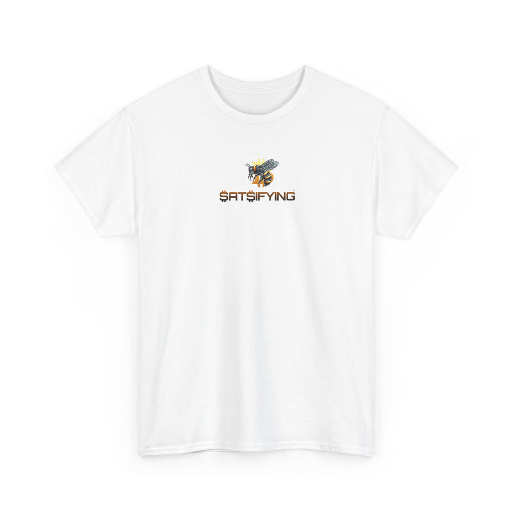 Bitcoin/Cypherhornet "$At$IFYING" | Minimalist Custom Crypto Logo Graphic Tee — Futuristic Tech Typography T-Shirt | Crypto Gift #S91b