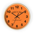 "HODL'n ASS * Proud SatsMaxer! *  Bitcoin Themed Orange Wall Clock with Balck Hands | Crypto Gift 199