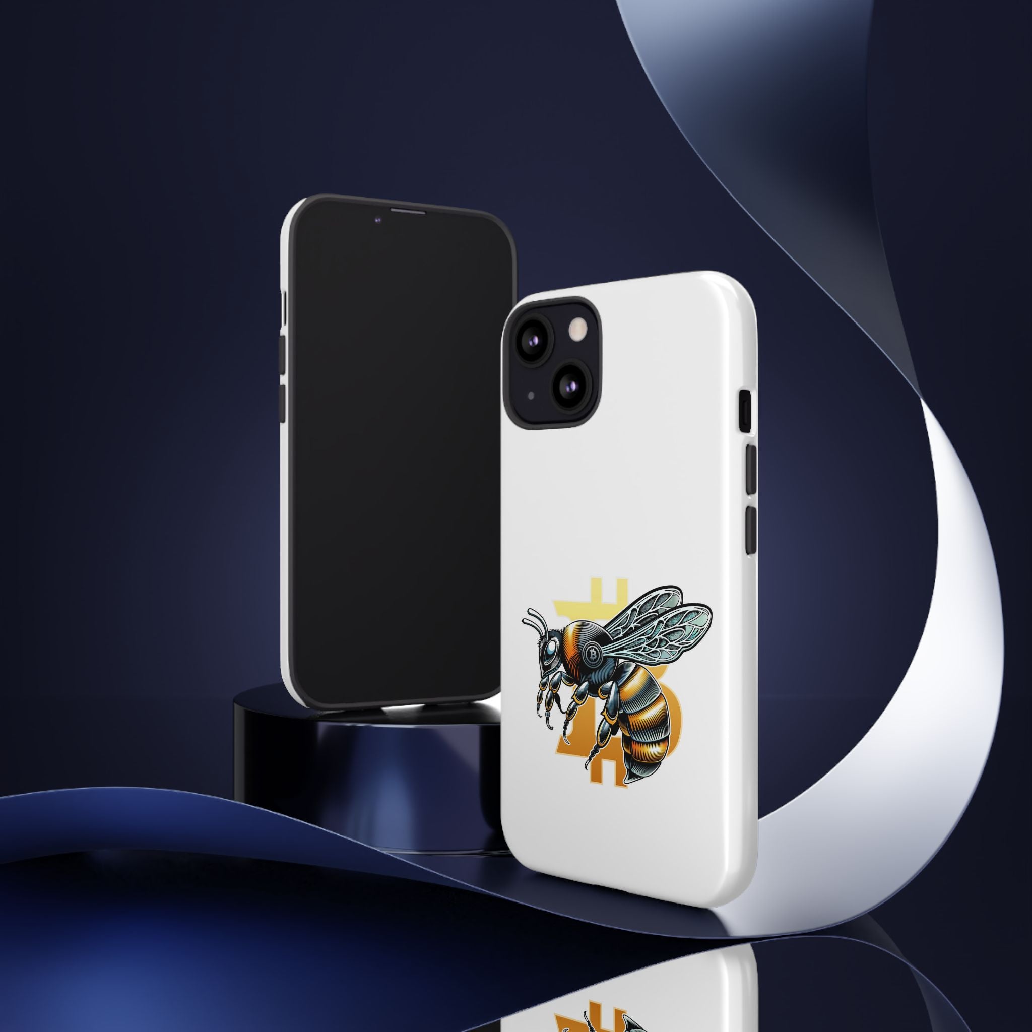 Bitcoin*Wasp Phone Case — Crypto Honeycomb Protective Tough Case | Crypto Gift