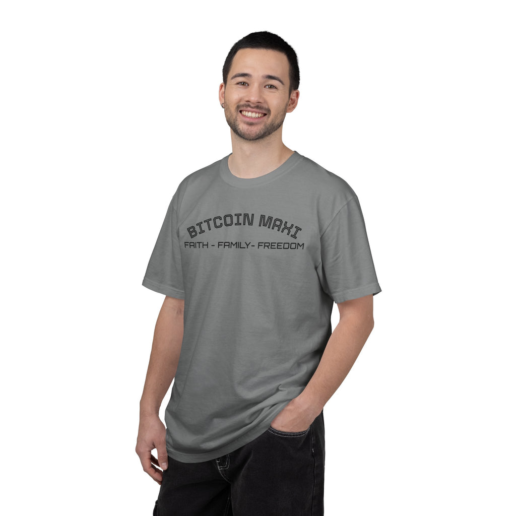 "BITCOIN MAXI  Faith family Freedom" Top Quality Custom Comfort T-Shirt | Crypto Gift 58