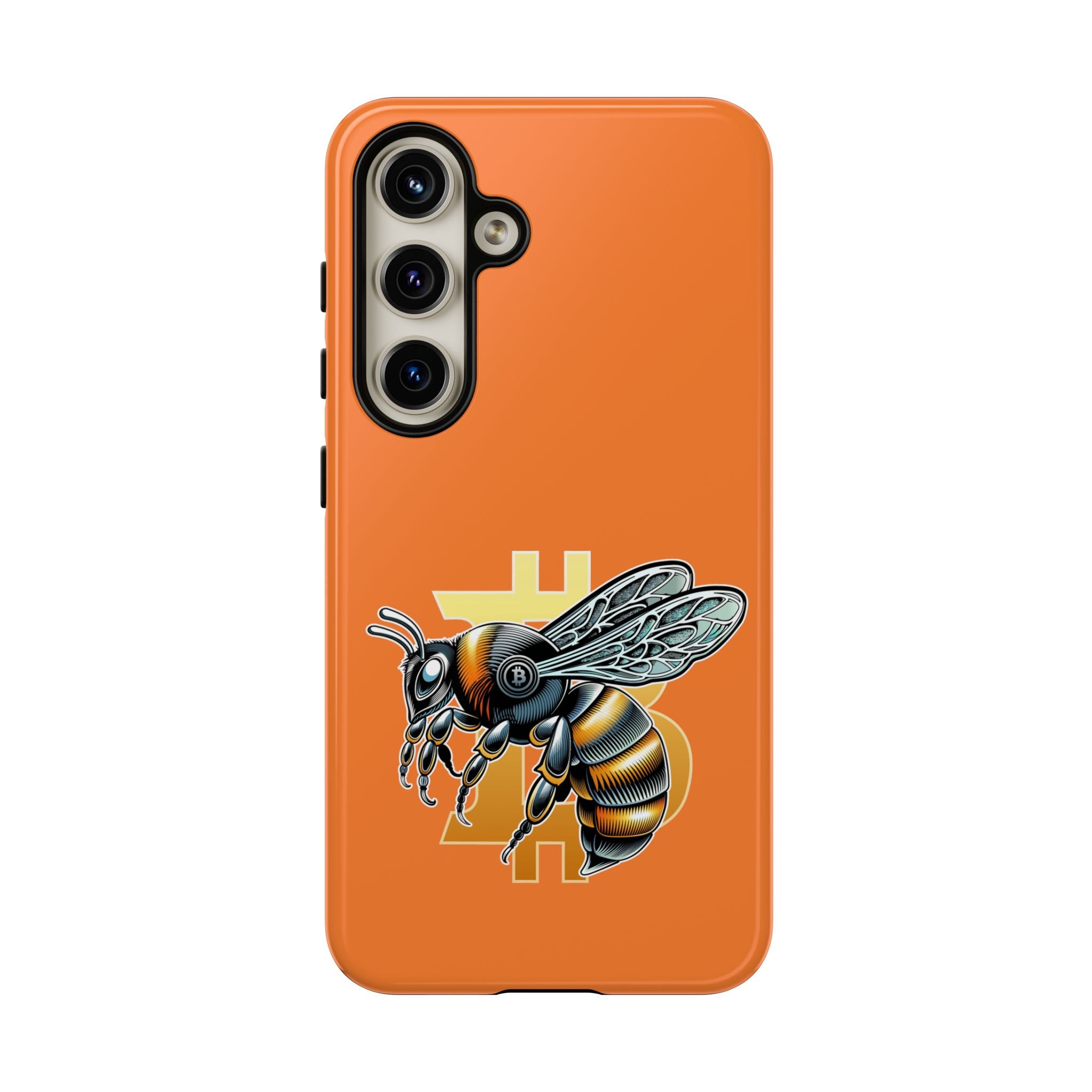 "CypherHornet-Bitcoin" Designer Phone Case - Bright Orange Protective Smartphone Cover | Crypto Gift