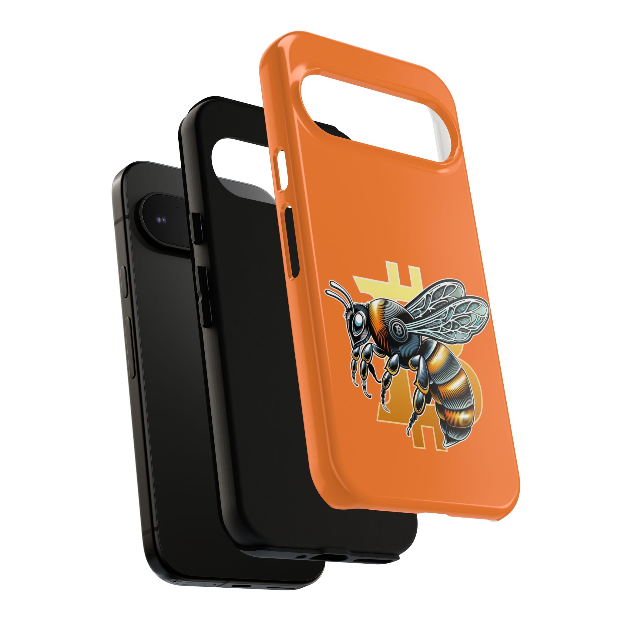 "CypherHornet-Bitcoin" Designer Phone Case - Bright Orange Protective Smartphone Cover | Crypto Gift
