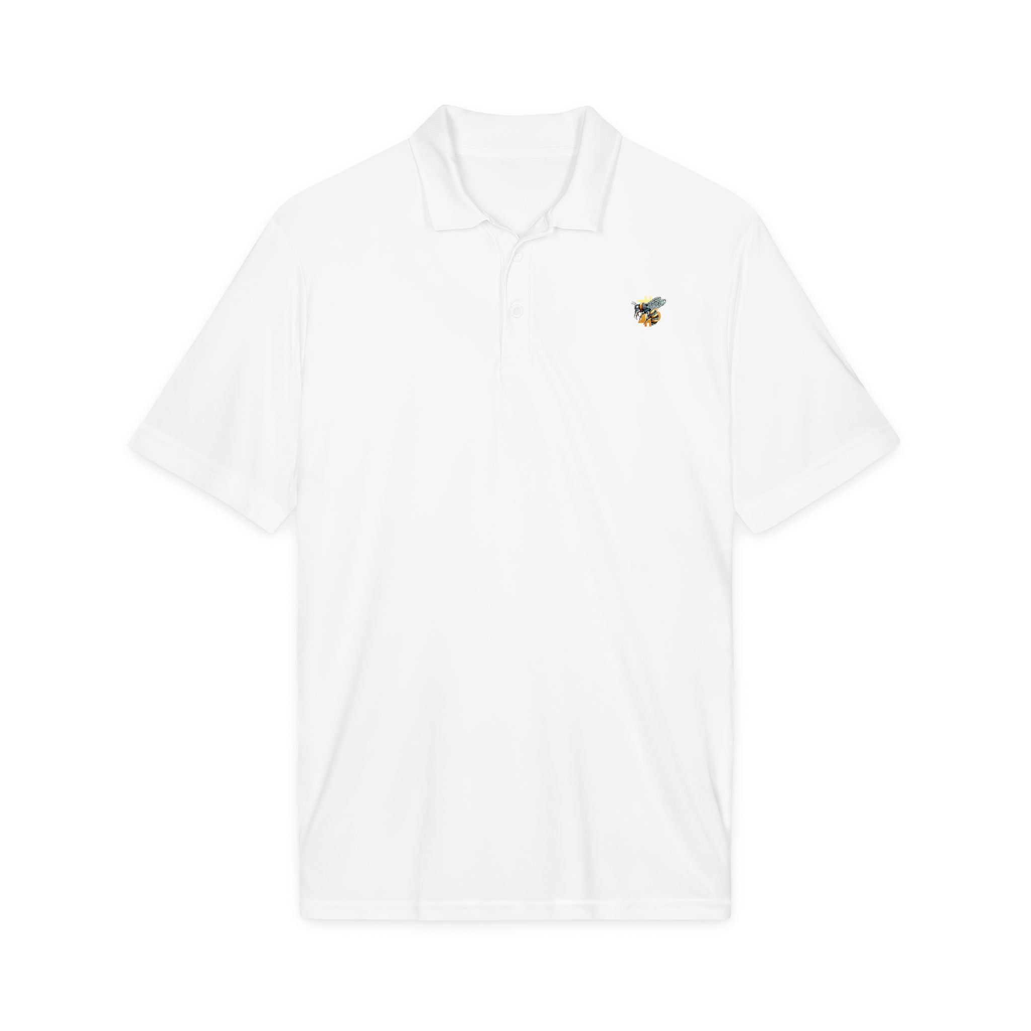 "CypherHornet-Bitcoin" Discrete Embroidered Logo Polo Shirt — Moisture-Wicking Performance Golf & Work Polo | Crypto Gift 213