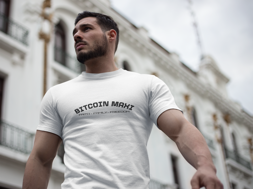"BITCOIN MAXI  FAITH - FAMILY - FREDOM" Bitcoin Top Quality Custom Comfort T-Shirt | Crypto Gift