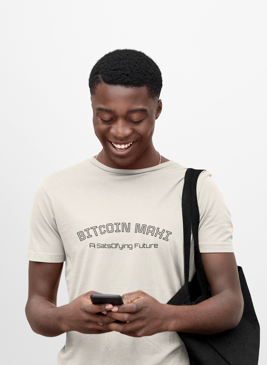 "BITCOIN MAXI  A SatsOfying Future" - Bitcoin Top Quality Custom Comfort T-Shirt | Crypto Gift
