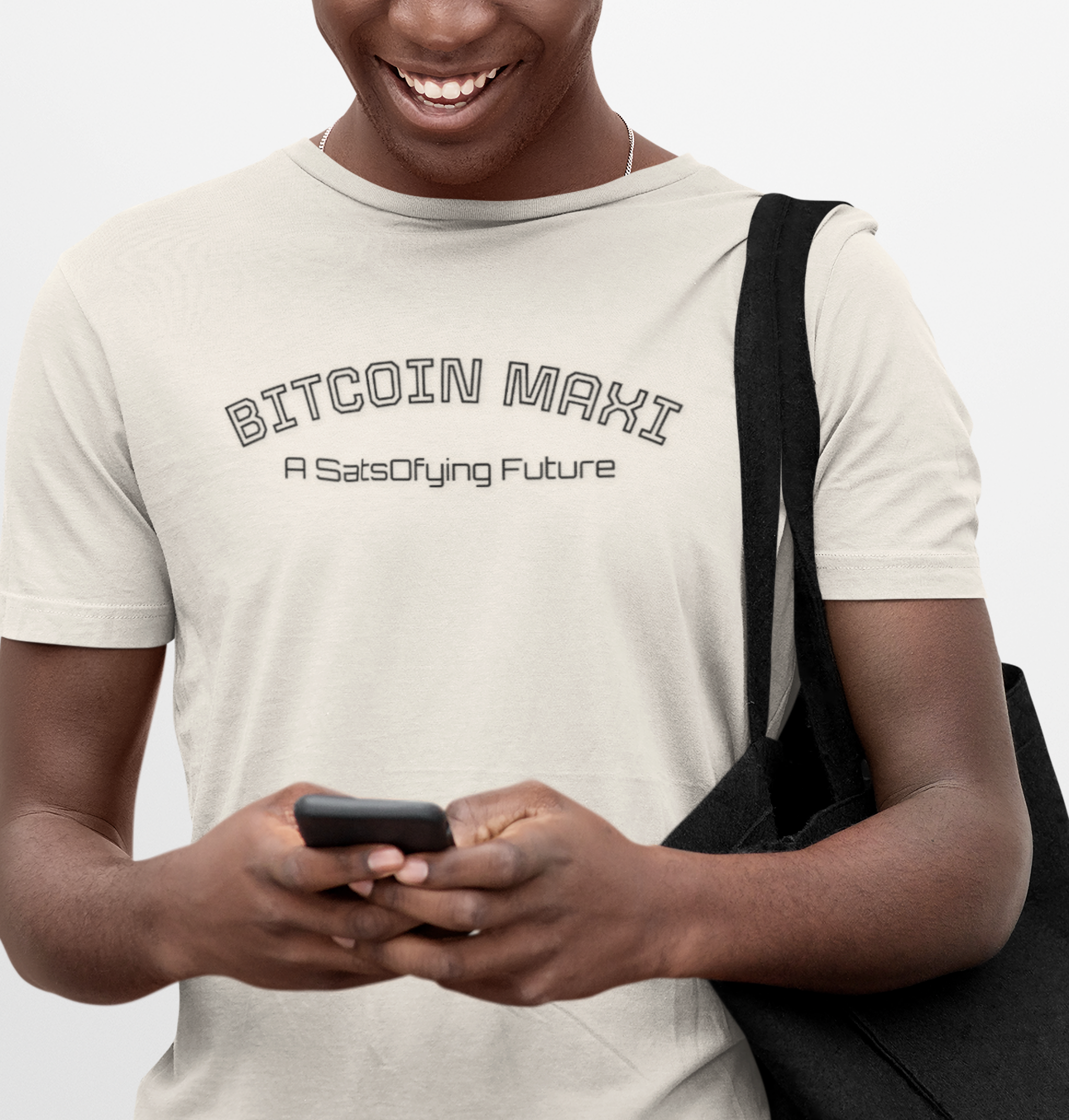 "BITCOIN MAXI  A SatsOfying Future" - Bitcoin Top Quality Custom Comfort T-Shirt | Crypto Gift