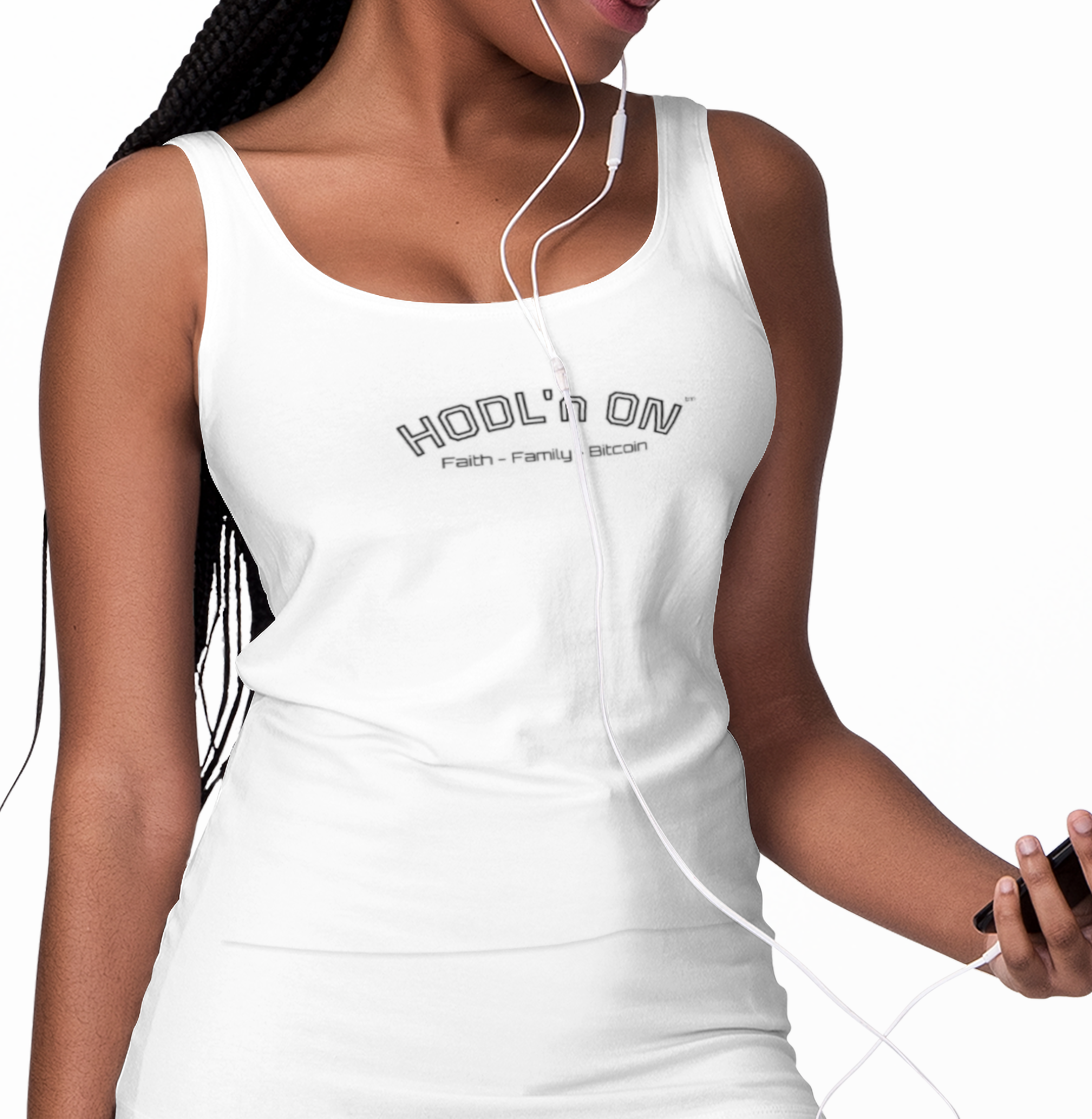 "HODL'n On  Faith - Family - Bitcoin"  Women's Tank Top | Crypto Gift