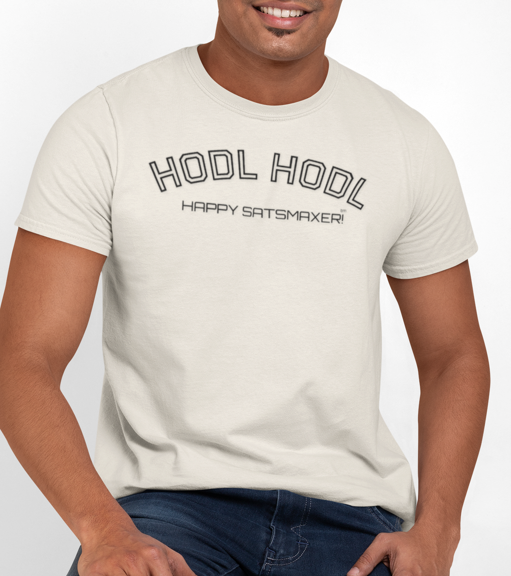 "HODL HODL Happy Satsmaxer" BITCOIN Tee | Oversized Boxy Graphic | Crypto Gift 26