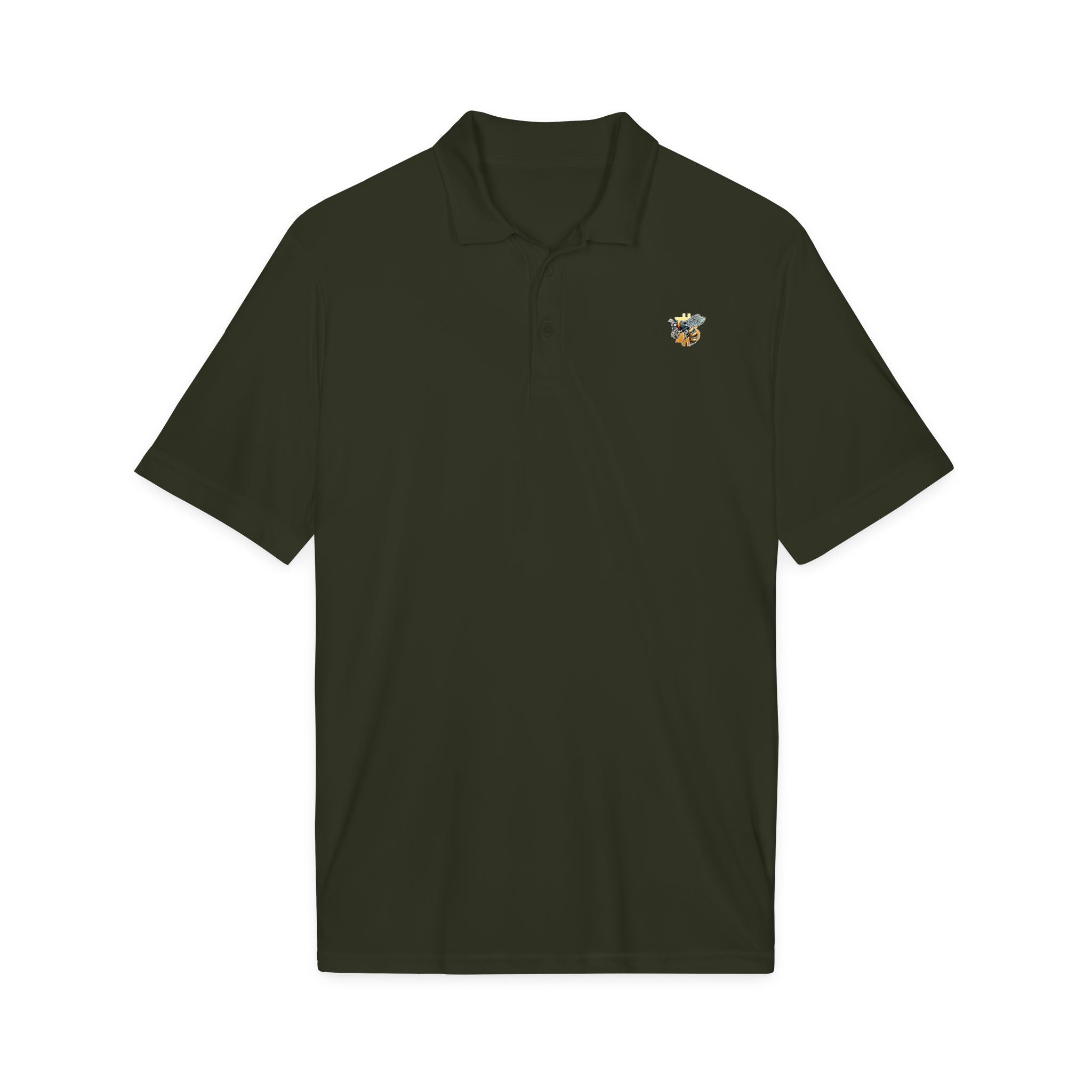 "CypherHornet-Bitcoin" Polo Shirt — Moisture-Wicking Performance Golf & Work Polo | Crypto Gift
